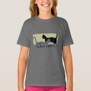 Cat design.kids' fun.Dein Text oder 'Ich mag Katze T-Shirt