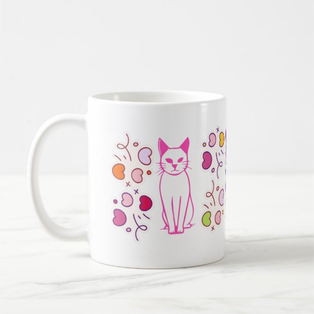 cat design mug kaffeetasse (Links)