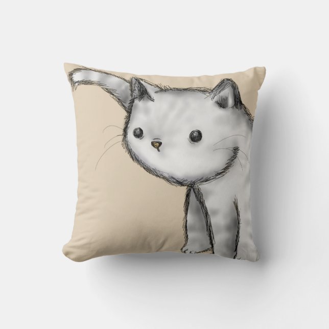 Cat Digital Art Kissen (Vorderseite)