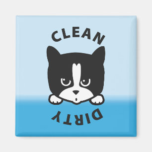 Cat Dirty Clean Geschirrspülmaschine Magnet