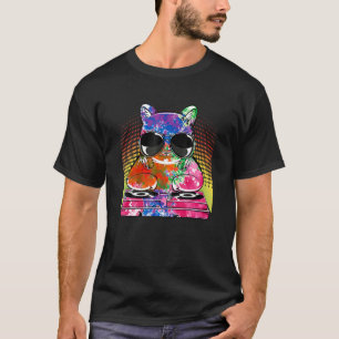 Cat Dj Kitty Sound House Niedlich Music Pet Eigent T-Shirt