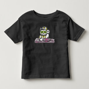 Cat DJ Techno Music Lover Electro Musician Kleinkind T-shirt
