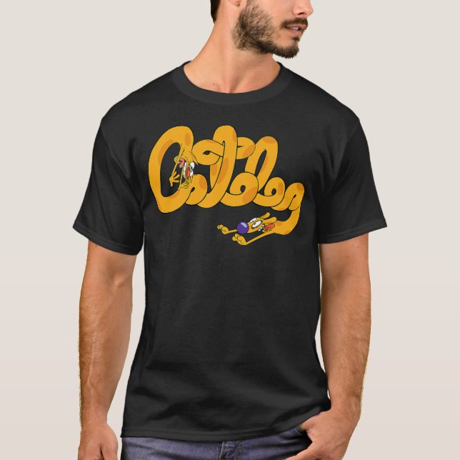 Cat Dog Cursive Nickelodeon T-Shirt (Vorderseite)