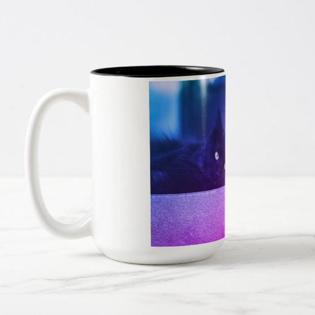 Cat & Dog Gemütliche Momente Zweifarbige Tasse (Links)