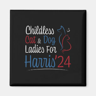 Cat Dog Lady Lady Shirt für Kamala Harris 2024 Magnet