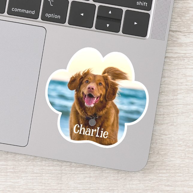 Cat Dog Paw Photo Custom Cut Vinyl Sticker (Von Creator hochgeladen)