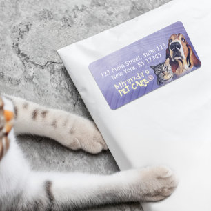 Cat & Dog Pet Care Pflege der Pflege und Pflege vo Adressaufkleber