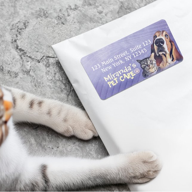 Cat & Dog Pet Care Pflege der Pflege und Pflege vo Adressaufkleber (Von Creator hochgeladen)