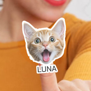 Cat Dog Pet Foto   Personalisiertes Foto Aufkleber