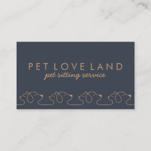 Cat Dog Pet Logo Visitenkarte