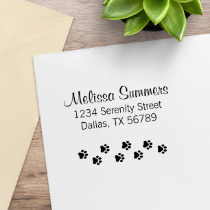 Cat Dog Pet Paw-Adresse Gummistempel