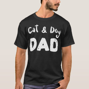 Cat Dog Vater Hunde lustig T-Shirt