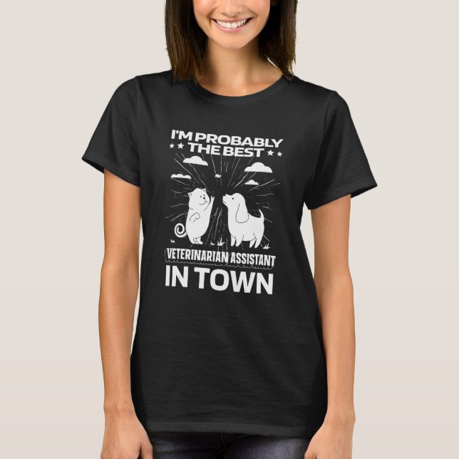 Cat Dog Veterinary   Tech Vet Veterinarian Assista T-Shirt (Vorderseite)