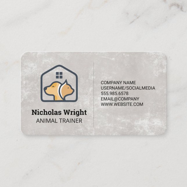 Cat Dog Zuhause | Tierschutzdienste Visitenkarte (Vorderseite)