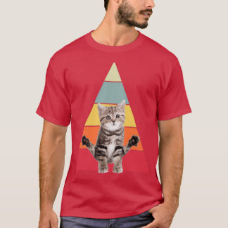 Cat doing Yoga Meditation Cat Yoga Pose T-Shirt
