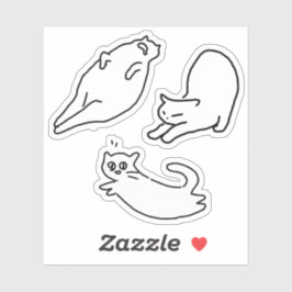 Cat doodle assor #1 aufkleber