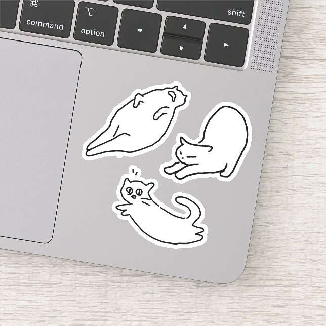 Cat doodle assor #1 aufkleber (Detail)