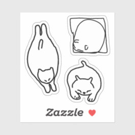 Cat doodle assor #4 aufkleber