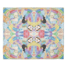 Cat doodles handdrawn simple sketch coloured