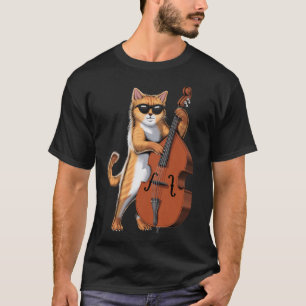 Cat Double Bass Player T-Shirt