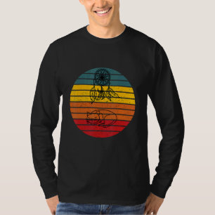 Cat Dreamcatcher Retro Sunset Design T-Shirt