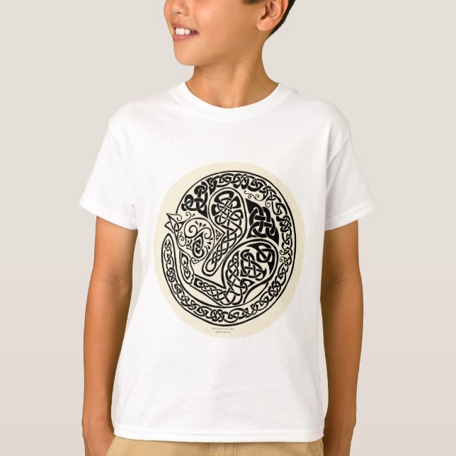 Cat Dreams Celtic Black Ivory T-Shirt (Vorderseite)