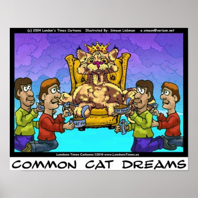 Cat Dreams Funny Collectious Art Poster (Vorne)