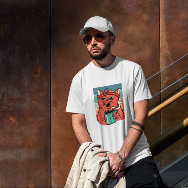 Cat Drink Coffee T-Shirt (Von Creator hochgeladen)