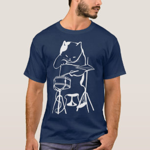 Cat Drumming Jazz Cat Cat Drummer T-Shirt