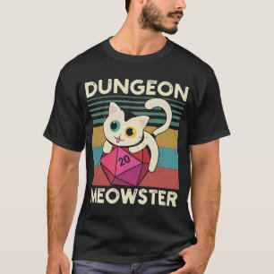 Cat Dungeon Meowster Vintag T-Shirt