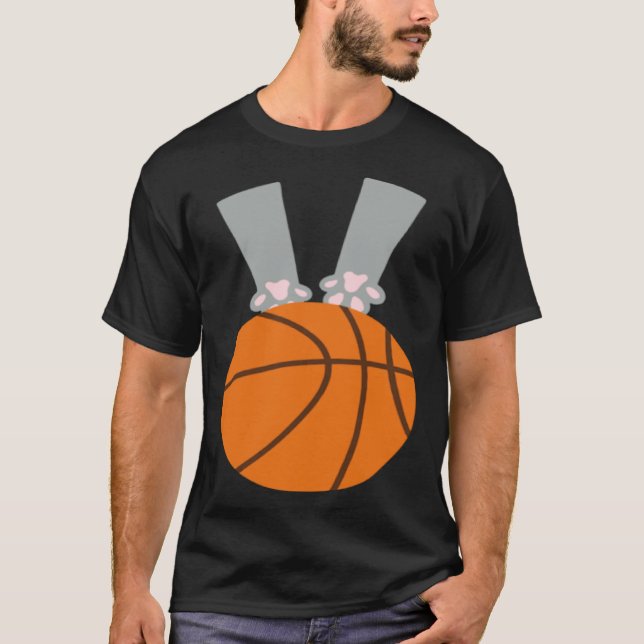 Cat Dunk cat dunking a basketball T-Shirt (Vorderseite)