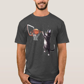 Cat Dunking Basketball gibt Männern Frauen Kinder T-Shirt