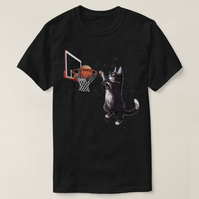 Cat Dunking Basketball gibt Männern Frauen Kinder  T-Shirt (Design vorne)