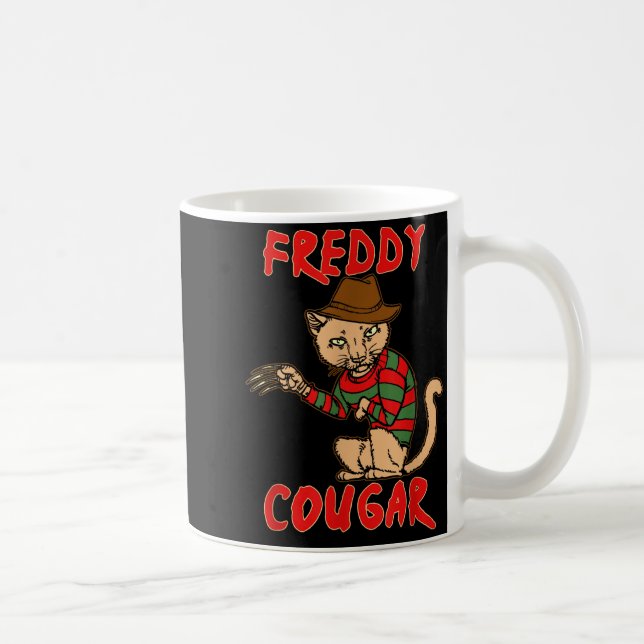 Cat _ Dy Cougar -funny Halloween For Men Women Kid Kaffeetasse (Rechts)