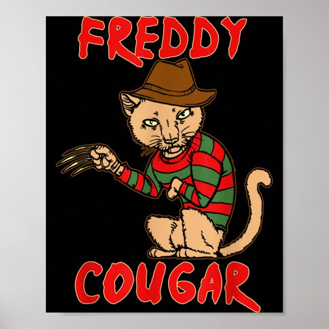 Cat _ Dy Cougar -funny Halloween For Men Women Kid Poster (Vorne)