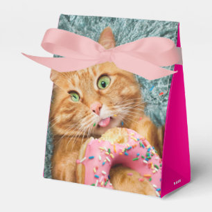Cat Eating Donut Geschenkschachtel