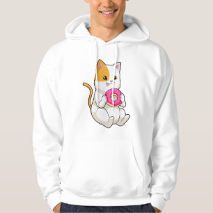 Cat Eating Donut Hoodie