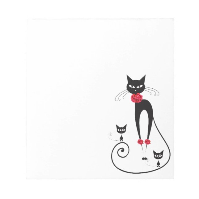 Cat elegance PERSONALIZE Notizblock (Vorderseite)