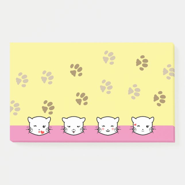Cat Emoji Art 2 Post-it Klebezettel (Vorderseite)