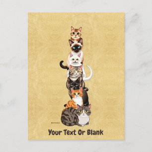 Cat-Er-Pillar Felinturm Postkarte