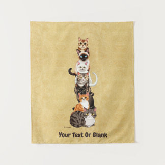 Cat-Er-Pillar Felinturm Wandteppich