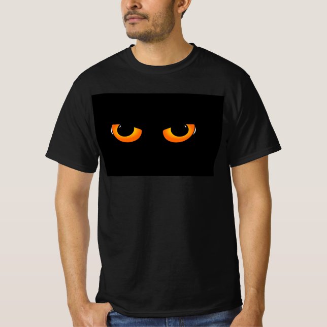 Cat Eyes, Black T-shirt, for Guys - Men T-Shirt (Vorderseite)