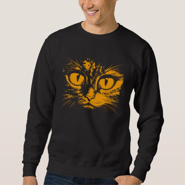 Cat Eyes Face Costume Mom Lady  1 Sweatshirt (Vorderseite)