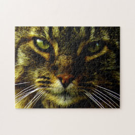 Cat Eyes Hypnotisieren realistisches Foto Puzzle