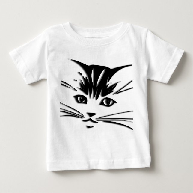 Cat Face Baby T Shirt (Vorderseite)