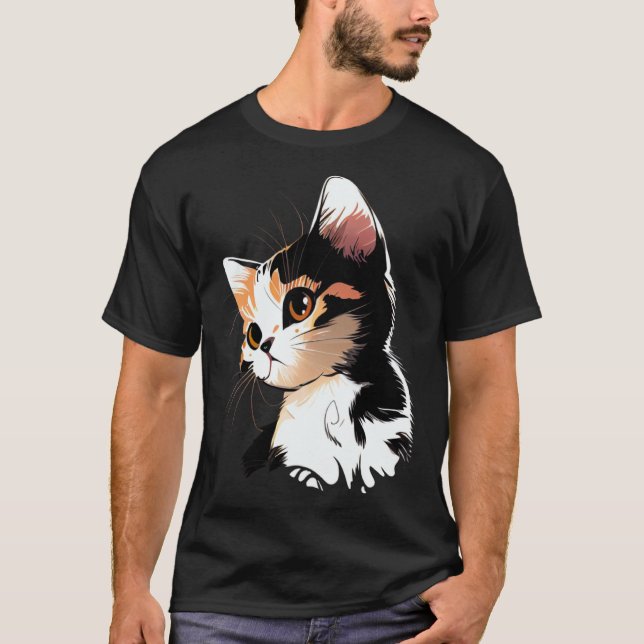Cat Face  Cat  1 T-Shirt (Vorderseite)