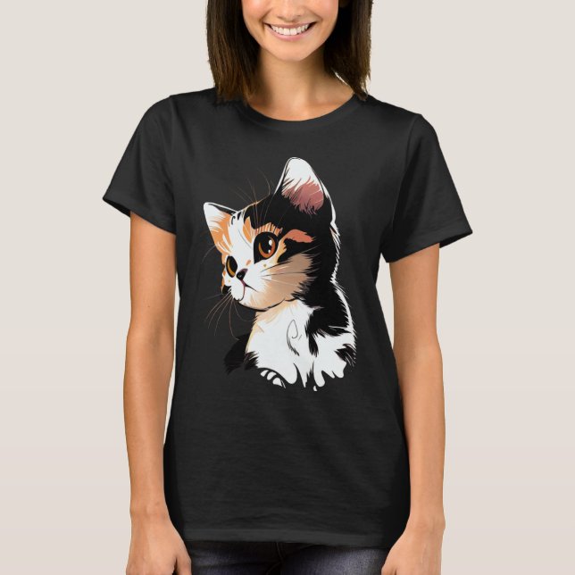 Cat Face  Cat  1 T-Shirt (Vorderseite)