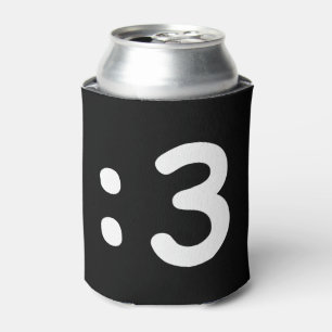 Cat Face Emoticon:3 Can Cooler Dosenkühler