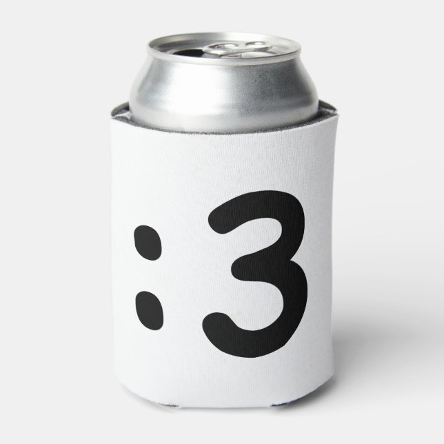 Cat Face Emoticon:3 Dosenkühler (Kanne Vorderseite)