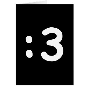 Cat Face Emoticon:3 Grußkarte